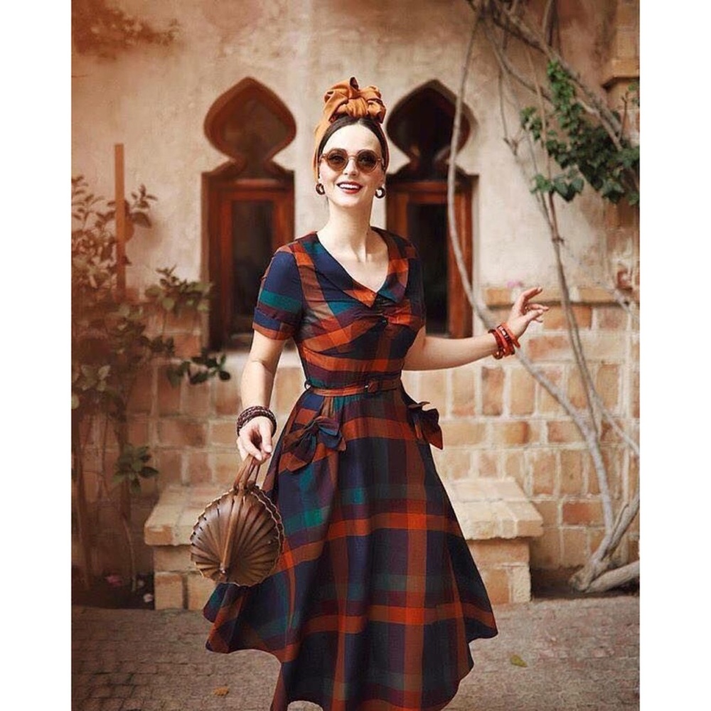 NWT Voodoo Vixen Samantha Tartan dress size Medium.